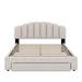 Latitude Run® Charnika Upholstered Scalloped Storage Bed Upholstered in Brown | 41.9 H x 62.2 W x 83.5 D in | Wayfair