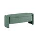 Wrought Studio™ Dark Ottoman Bench: 3D Lamb Fleece, Spacious Storage for Living Room, Entryway, Bedroom in Green | Wayfair