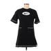 Nike Casual Dress - Mini High Neck Short sleeves: Black Print Dresses - Women's Size Medium