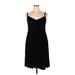 Torrid Casual Dress - Midi: Black Solid Dresses - Women's Size 1X Plus