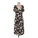 Torrid Casual Dress - Midi: Black Floral Dresses - Women's Size 0 Plus