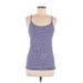 Nike Active Tank Top: Blue Stripes Activewear - Women's Size Medium