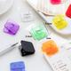 5pcs Candy Mini Square Clips Transparent & Solid Color Page Holder Paper Clip Clamp for Memo File Magazine Books Household