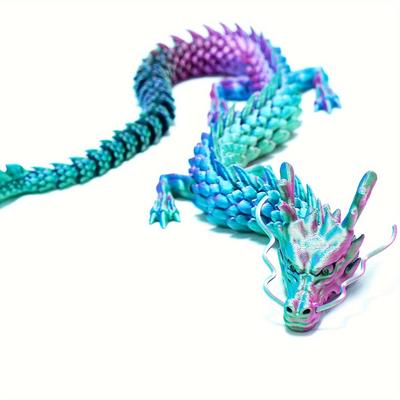 12inch 3d Print All-in-one Shape Chinese Dragon, Full-body Joints Can Be Freely Activated, Can Be Shaped Anywhere, Creative Collectible Toys, Home Decoration Desktop Ornaments