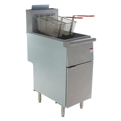 MoTak FF50LP Economy Commercial Gas Fryer- (1) 50 lb Vat, Floor Model, Liquid Propane, LP Gas, Stainless Steel, Gas Type: LP