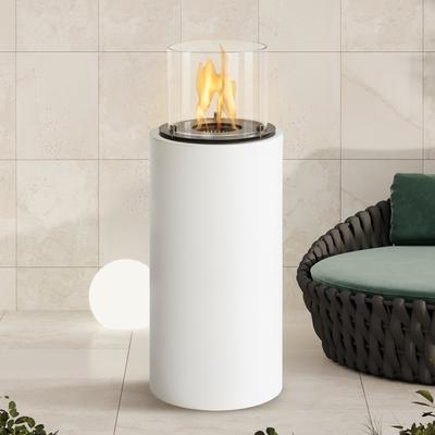 muenkel design Sid [Ethanol Feuerstelle für den Innen- und Außenbereich]: Weiß, 107 cm Image