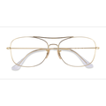 Unisex s aviator Gold Metal Prescription eyeglasses - Eyebuydirect s Ray-Ban RB6499