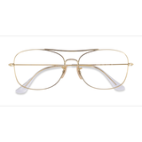 Unisex s aviator Gold Metal Prescription eyeglasses - Eyebuydirect s Ray-Ban RB6499