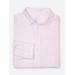 J.McLaughlin Men's Gramercy Classic Fit Linen Shirt in Fineline White/Pink, Size 2XL