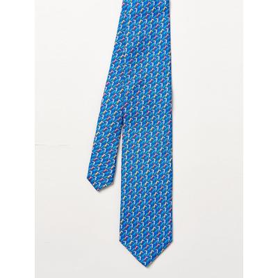 J.McLaughlin Men's Italian Silk Tie in Parrot Navy...