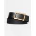 J.McLaughlin Women's Lina Reversible Leather Belt Black/Cork, Size XS