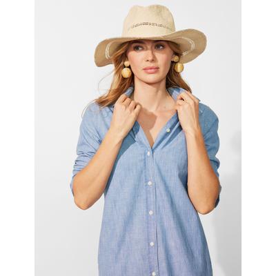 J.McLaughlin Women's Maribel Wide Brim Hat Off White | Raffia
