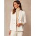 J.McLaughlin Women's Marlowe Blazer Egret White, Size 0 | Elastane/Polyamide