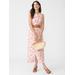 J.McLaughlin Women's Layana Linen Dress in Mega Coral Cay Texture White/Coral, Size 4