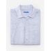 J.McLaughlin Men's Montauk Modern Fit Linen Shirt in Mini Quatrefoil White/Blue, Size Small