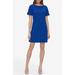 Boatneck Short Sleeve Scuba Crepe Sheath Dress