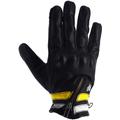 Helstons Ziper Sommer Motorrad Handschuhe, schwarz-weiss-gelb, Größe XL