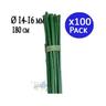 100 x Tutori in bambù naturale 180 cm, 14-16 mm. Canne bamboo per sostiene oortaggi, piante,