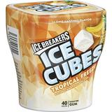 ICE BREAKERS Ice Cubes Sugar Free Gum Tropical Freeze 40 Piece