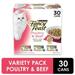 Fancy Feast Adult Grilled Turkey Chicken and Beef in Gravy Wet Cat Food Variety Pack 3 oz. Can Pack of 30