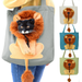 Pet Canvas Shoulder Bag Cute Lion-Shaped Shoulder Bag Portable Pet Soft-Sided Carrying Chest Bag for Small Dogs and Cats Pet Supplies