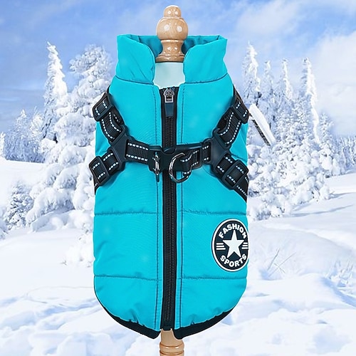 Hund Katze Mäntel Jacke Weste Steppjacke Kopfwärmer Freizeit Wasserdicht Winddicht Warm Weich Waschbar Weihnachten Halloween Neujahr Oktoberfestbier Valentinstag Outdoor Sport Reisen Alltagstauglich Image