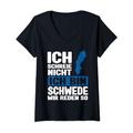 Damen ich schreie nicht ich bin Schwede Schwede T-Shirt mit V-Ausschnitt