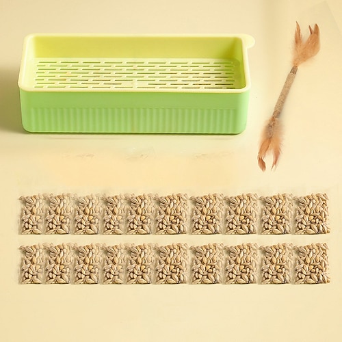 Neue hydroponische Katzengras-Box, Katzensnack, Katzenminze, hydroponische erdlose Bepflanzung, Katzengras-Topf-Set, Katzengras-Box Image
