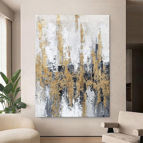 Handgefertigte Ölgemälde auf Leinwand, Wandkunst, Dekoration, abstraktes, modernes, dekoratives Gemälde für die Inneneinrichtung, gerolltes, rahmenloses, ungedehntes Gemälde Image