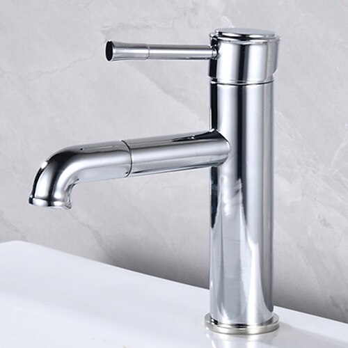 Waschbecken Wasserhahn - herausziehbare ölgeriebene Bronze / antikes Messing Centerset Einhebelmischer mit einem Loch Image