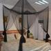 4 Corner Post Bed Canopy Mosquito Net Elegant Mosquito Net for Large Queen Size Easy Installation