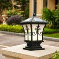 Miumaeov Solar Post Lights Outdoor Deck Fence Post Cap Top LED Light Waterproof Pillar Lights LED Vintage Street Lights for Wood Posts Garden Yard Pathway