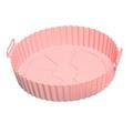 Liners for Air Fryer Reusable Air Fryer Silicone Liners Round Air Fryer Basket Insert Non Stick Airfryer Silicone Pot for 2QT 4 Quart 5 QT Air fryer Accessory 7.5 inch Pink