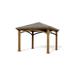 Handy Home Products 19360-6 Brezina 12 x12 Cedar Residential Wooden Pavilion and Gazebo with Roof