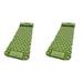 2X Camping Sleeping Pad Camping Inflatable Mat with Pillow Foot Press Air Mattress for Backpacking (Green)