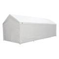 Bomrokson 10-Feet by 27-Feet Canopy Enclosure Sidewall Kit w/Flaps 2 Solid Sides 2 Zippered Ends 50 Bungees 180 GSM polyethylene Fits 10-Feet 8-Inches by 27-Feet Frames White