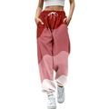 Akiihool Women s Pants Plus Size Capri Pants for Women Casual Winter Pull On Yoga Dress Capris Work Jeggings Golf Crop Pants with Pockets (Red L)