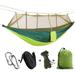 260x140cm Portable Lightweight Camping Hammock Parachute Cloth Hammock with Mosquito Net (Fruit Green and Dark Green Green Net)