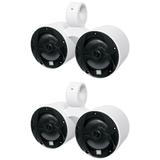 Pair JBL MS65B 75w RMS Marine Dual 6.5 Wakeboard Tower Speakers in White Pods