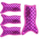 4 Pcs Concert Accessories Covers Child Mermaid Popsicles Holders Refrigerator Purple Rubber Polyester