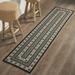 VHC Brands Custom House Black Tan Jacquard Indoor/Outdoor Rug/Runner Rect 22x96 Polyester Area Rug Accent Rug Floor Decor Custom House Collection Rectangle 22x96 Charcoal Black