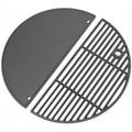 Hisencn 19.5 Cast Iron Round Cooking Grid Grate and Griddle Set for Akorn Kamado Ceramic Grill Pit Boss K24 Louisiana Grills K24 Char-Griller 16620