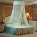 Princess Mosquito Net Bed Canopy for Girls Princess Bed Curtain Net for Single Bedroom Decoration of Round Lace Dome Quick Easy Installation