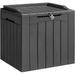 31 Gallon Resin Deck Box Waterproof Outdoor Storage Lockable Indoor Outdoor Organization and Storage Container for Patio Furniture Cushions Pool Toys Garden Tools (Grey)