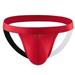 Herrnalise Men s Athletic Supporter Briefs Jockstrap Solid Color Underwear Elastic Nylon Pouch Bikini Briefs Sexy Breathable Low Waist Underwear Pants For Men Red-2XL