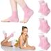 3 Pair Ankle Compression Sleeves for Kids Ankle Brace Compression Sleeves Foot Arch Support Sleeve Sock for Girls Ankle Sports Running Dance Fitness Gymnastics (Pink. Medium)