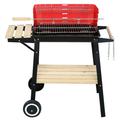 Charcoal Grill BBQ Grill Portable Lightweight Grills Barbecue Grill with 2 wheels for Garden Backyard Party Outdoor Cooking Camping Hiking Picnics