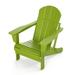 Outdoor Patio Folding HDPE Resin Adirondack Chair Lime green