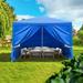 UBesGoo 10 x 10 Garden Canopy Party Tent Wedding Patio w/ 4 Side Walls Blue