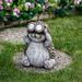 Northlight Hedgehog with Binoculars Outdoor Solar Lighted Garden Statue - 11.5